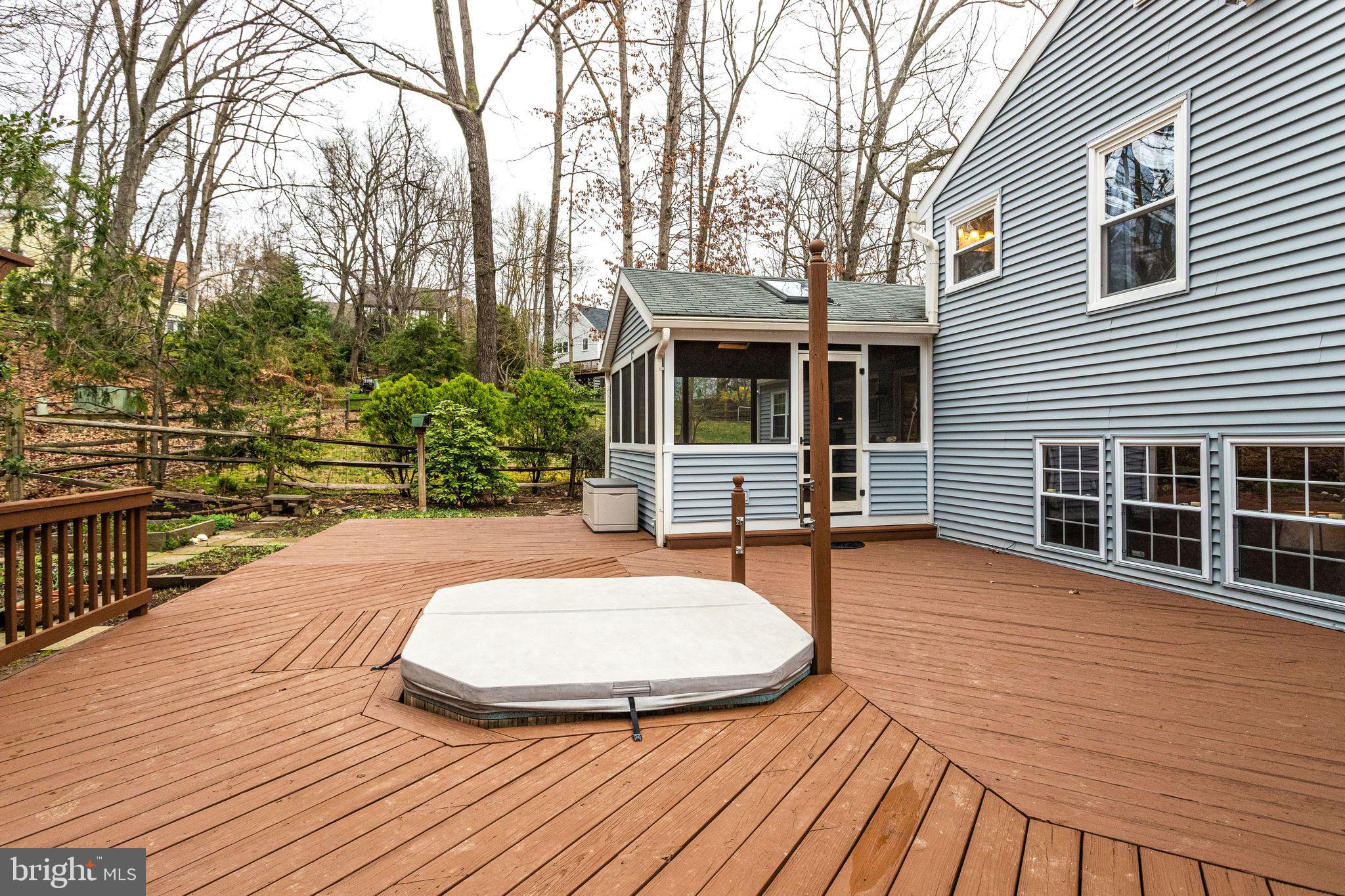 1832 Post Oak Trail Reston, VA 20191 - Photo 14 of 39 Deck with hot tub