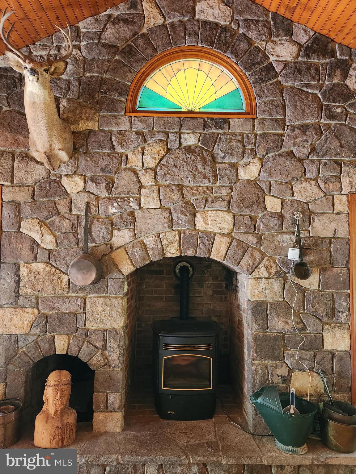 1196 Schoolhouse Road Pottstown, PA 19465 - Photo 49 of 61 Stain glass Insert above fireplace