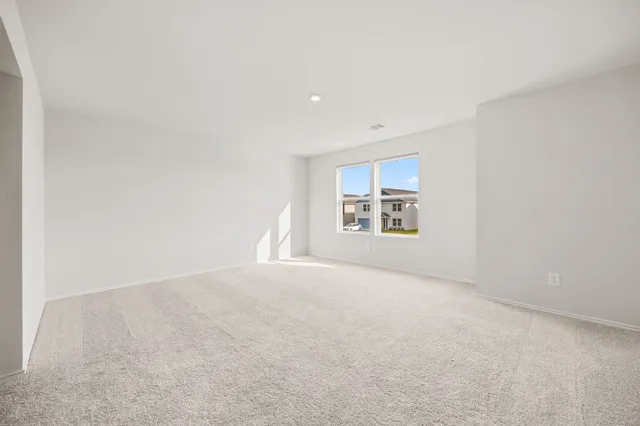 an empty room with a window