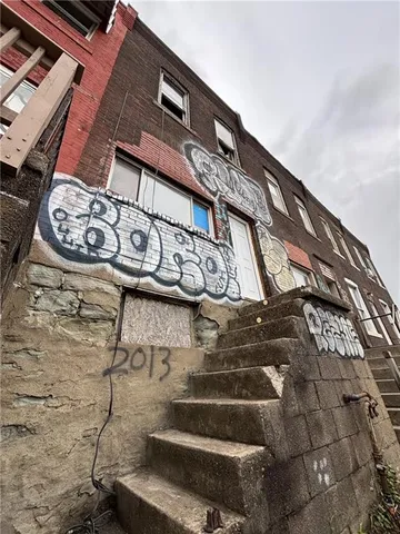 a front view of a building