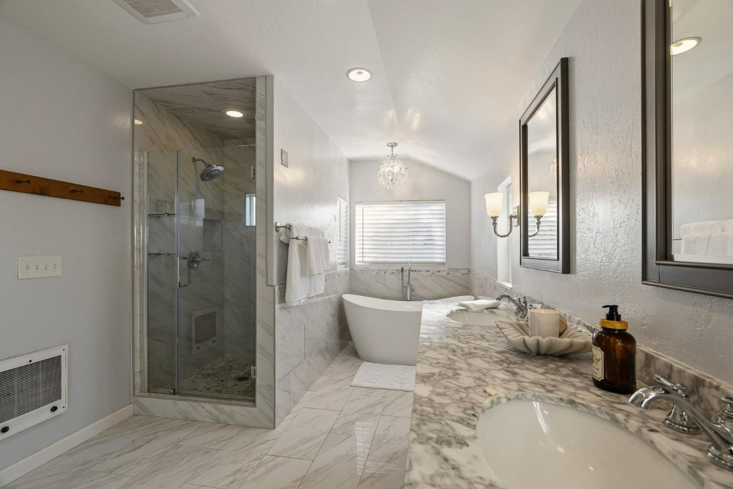 15 Del Rey Circle Salinas, CA 93901 - Photo 20 of 42 a bathroom with a granite countertop sink a toilet and shower