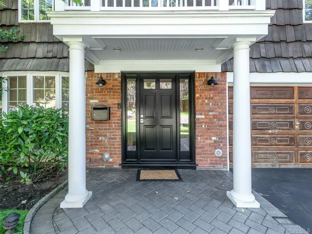 a view of a entrance door of the building