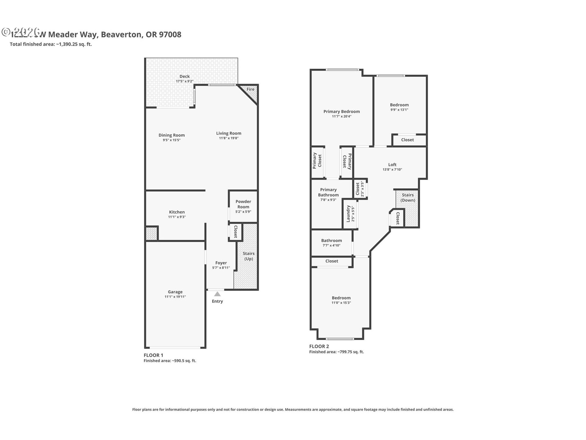 12224 Southwest Meader Way Beaverton, OR 97008 - Photo 35 of 35 Floor Plan