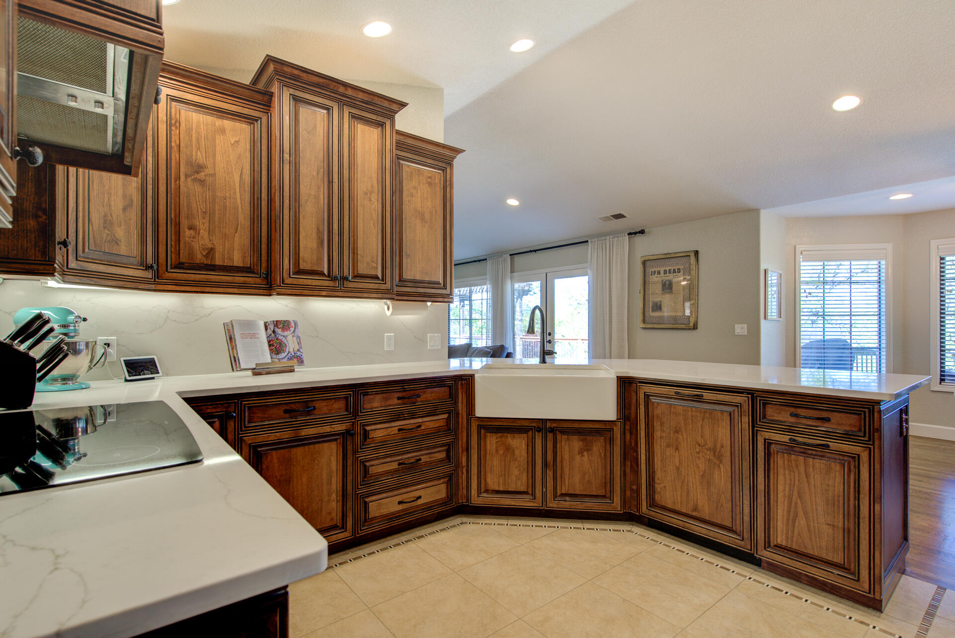 13416 Luna Drive Redding, CA 96003 - Photo 23 of 64 a kitchen with stainless steel appliances granite countertop a sink a stove and a refrigerator