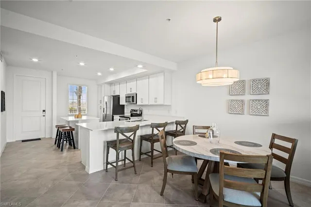 a view of a dining room and livingroom view