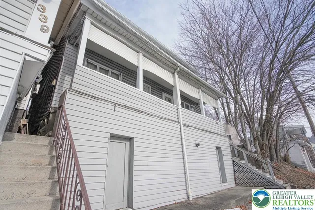 a front view of a building