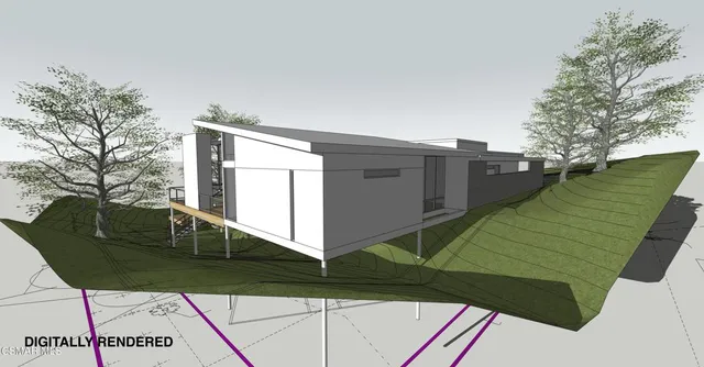 a view of a backyard