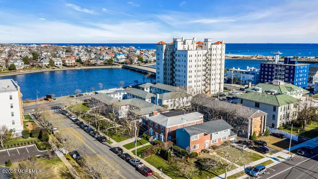 a view of a terrace with sky view