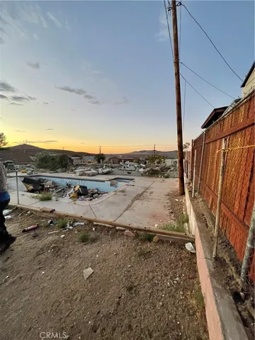 a view of a park with swings
