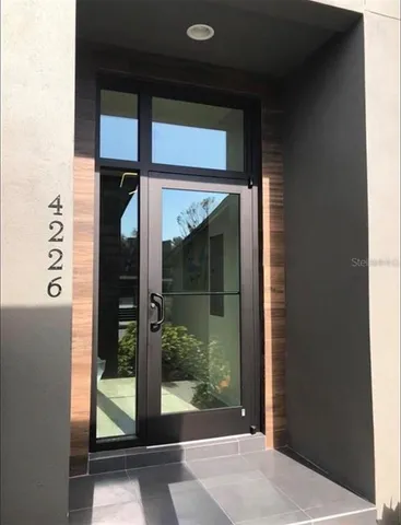 a view of a entryway door of the house