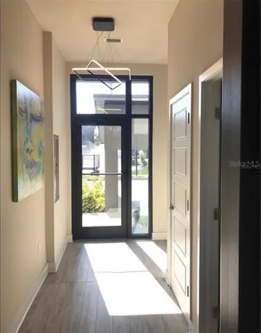 a view of an entryway of a house