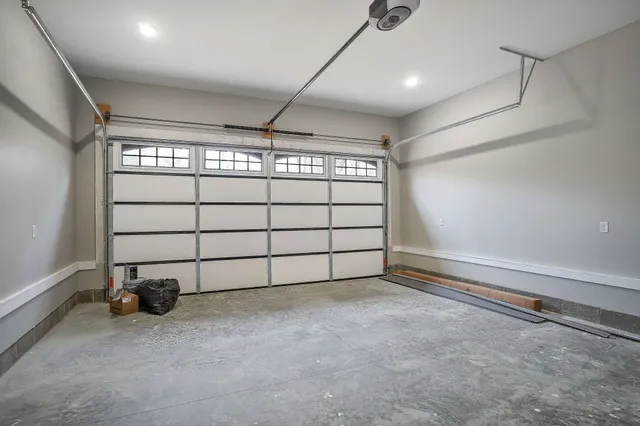 a view of a garage room