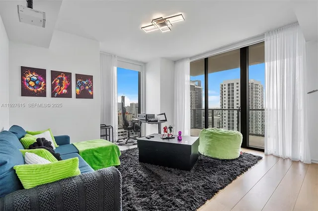 a view of balcony with city view