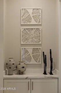 a close view of dresser