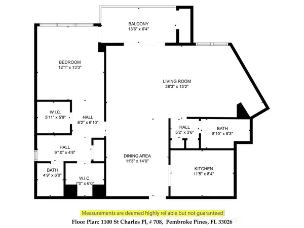 $2,275 | 1100 St Charles Place, Unit 708, Pembroke Pines, FL 33026