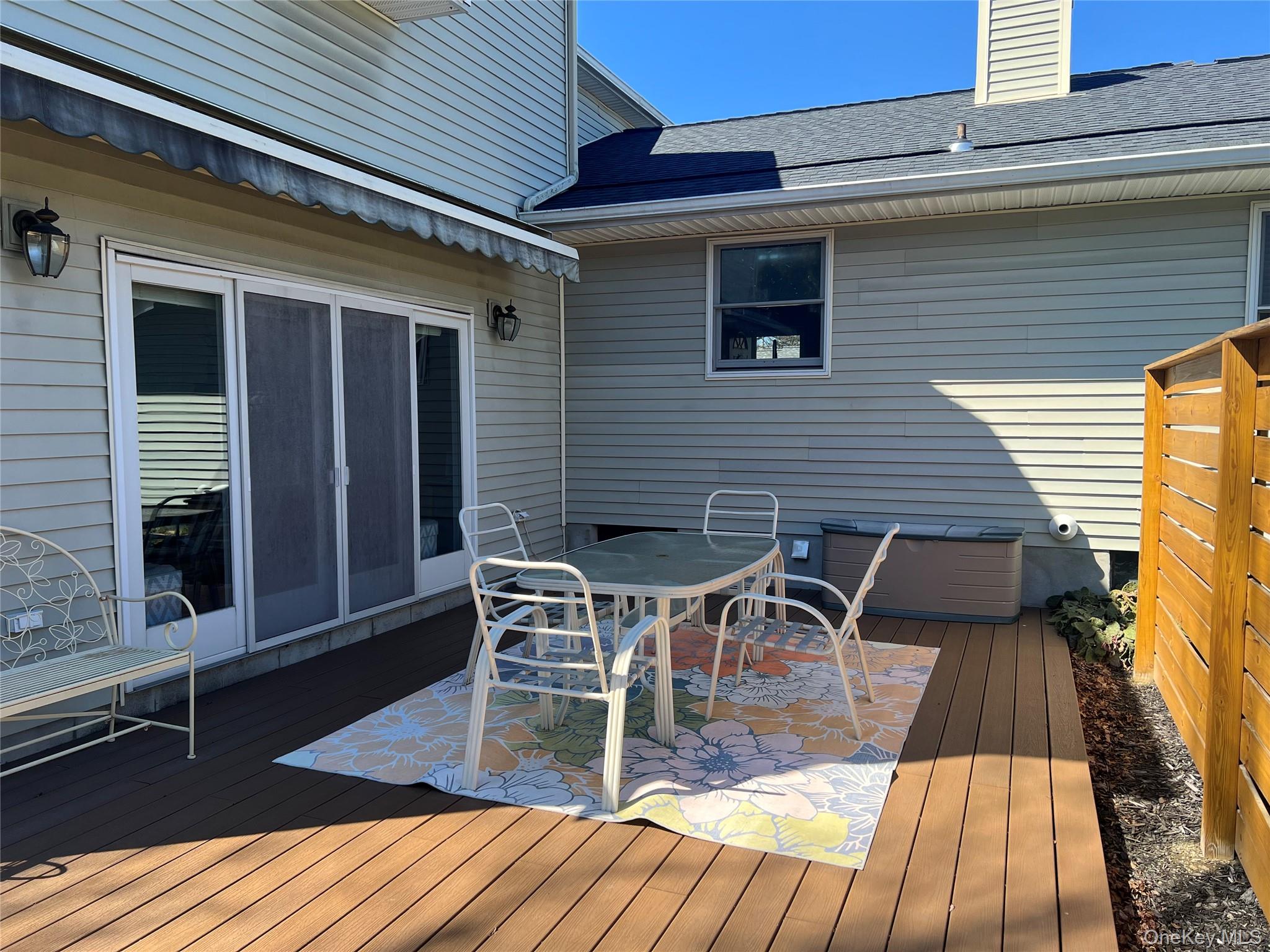 7 Pulaski Road, Unit 7 Fishkill, NY 12524 - Photo 20 of 38 Fenced private rear deck with retractible electric awning