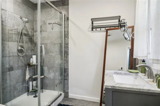 a view of balcony with furniture