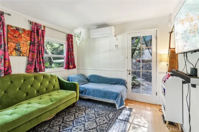 a living room with furniture and a couch