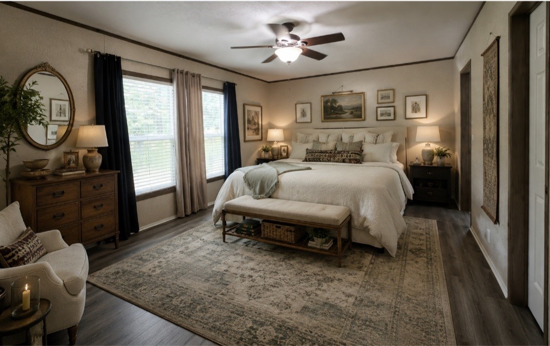 virtual primary bedroom space