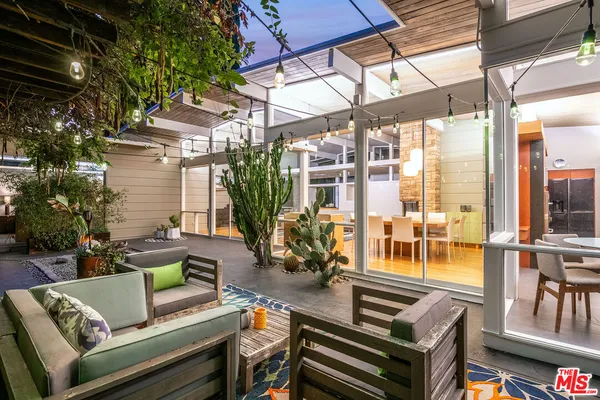 a outdoor living space with patio furniture