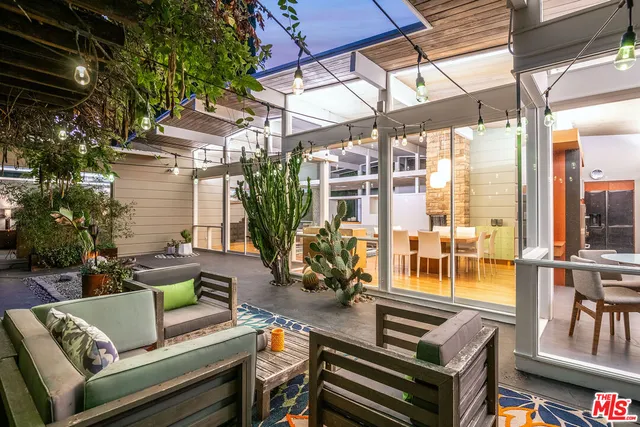 a outdoor living space with patio furniture