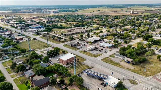 an aerial view of a city