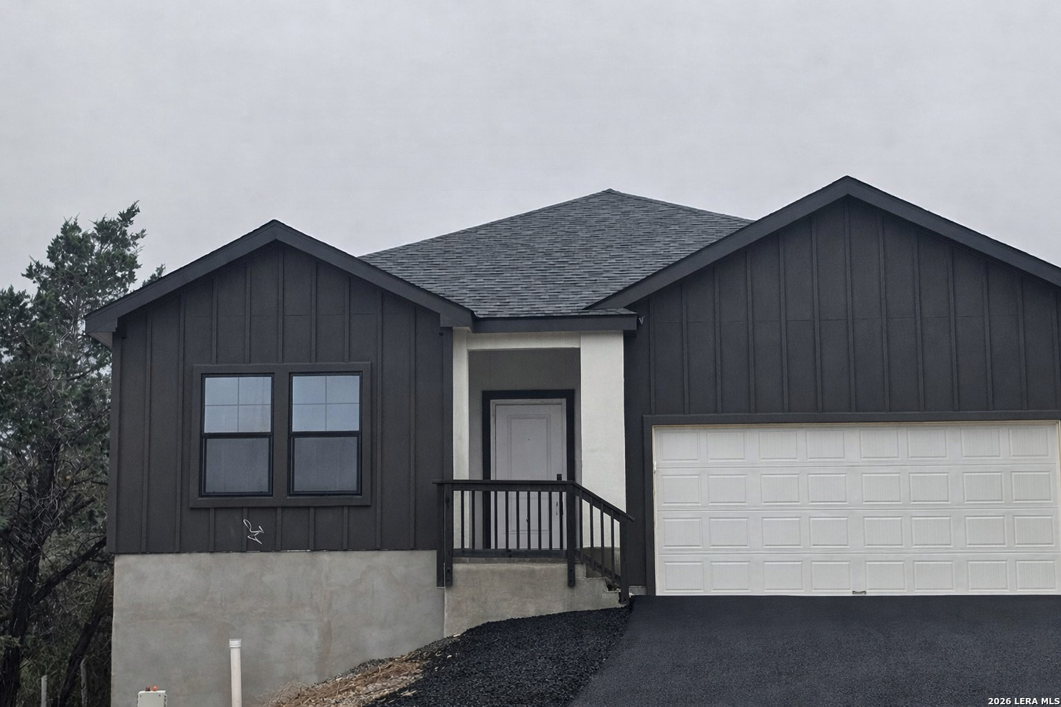 a front view of a house