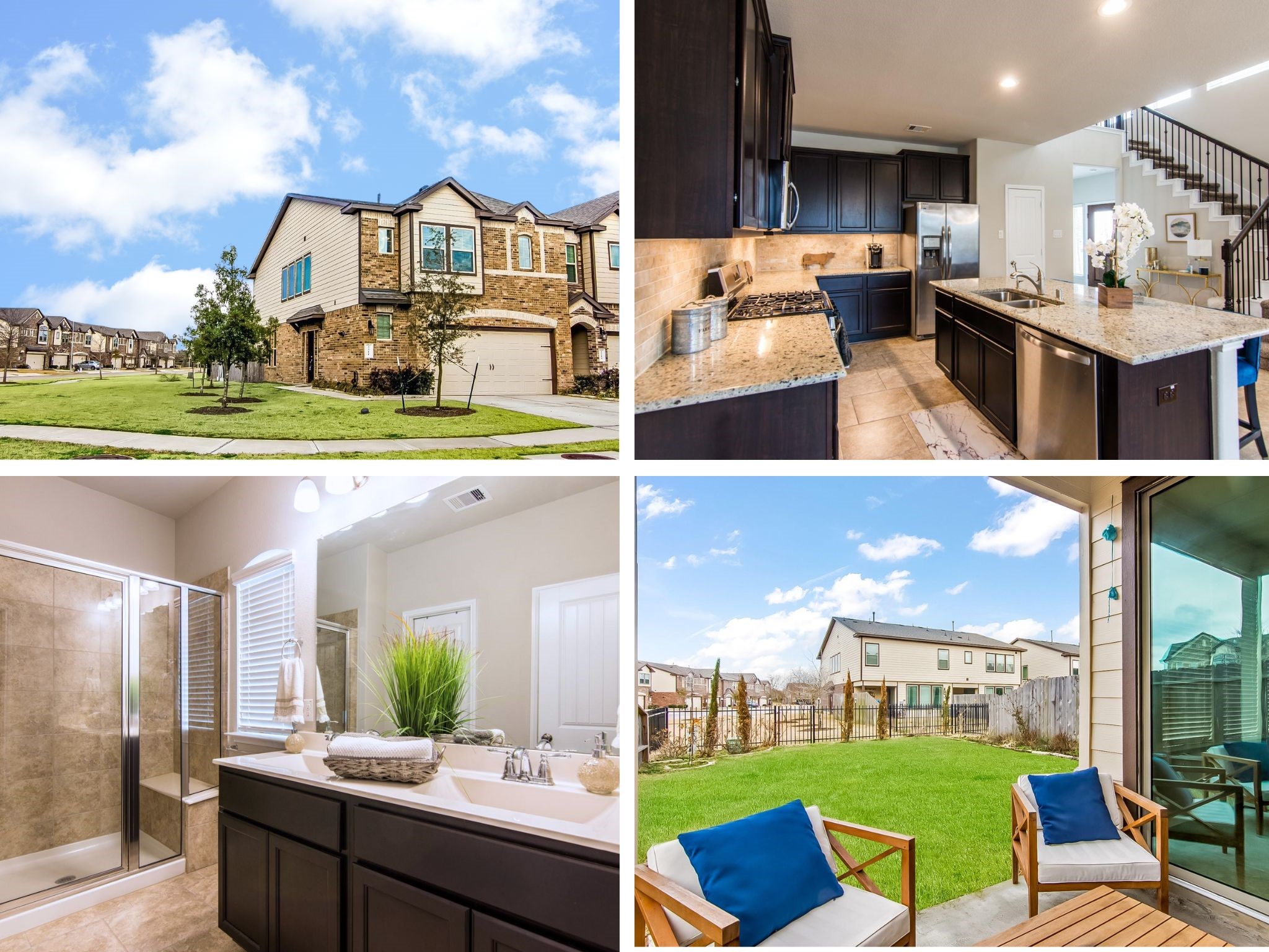 a view of kitchen with kitchen island dining table and chairs