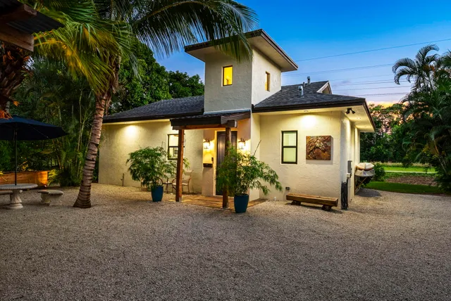 a view of a house with a patio
