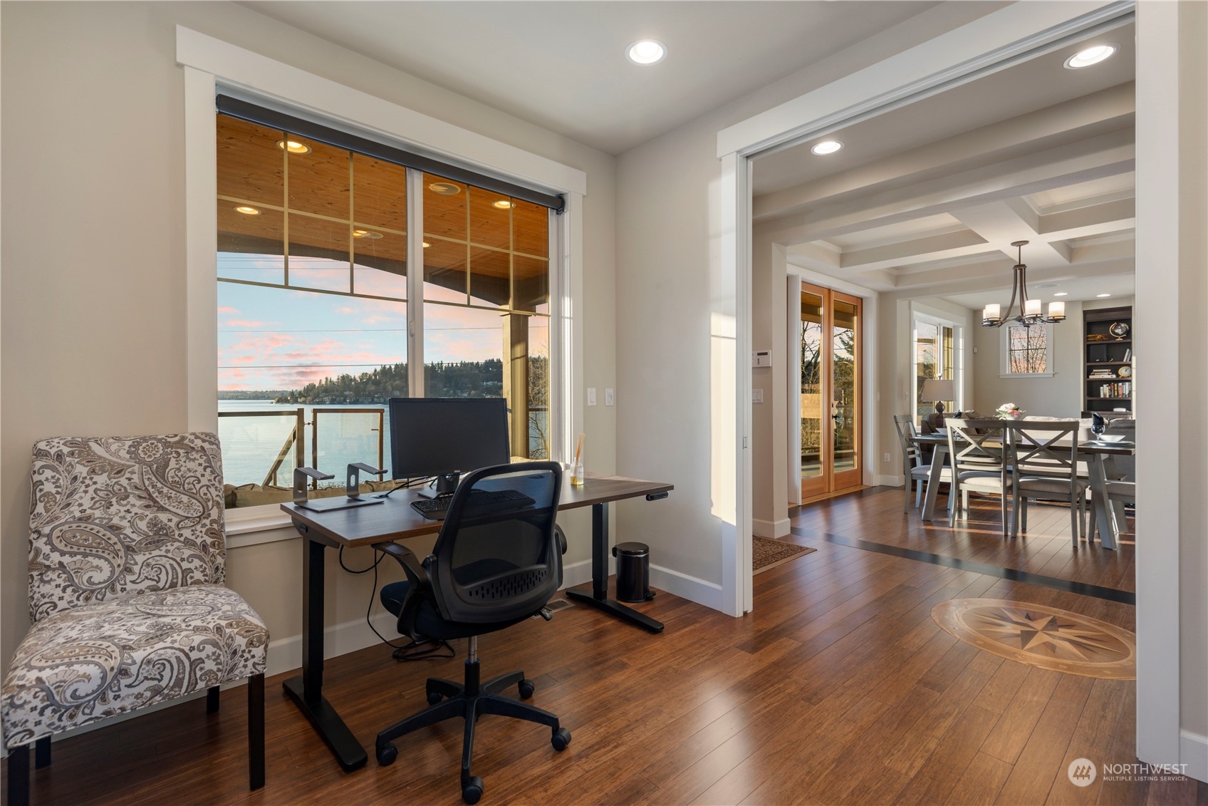 3318 Lake Washington Boulevard North Renton, WA 98056 - Photo 19 of 40 a living room with furniture and a large window