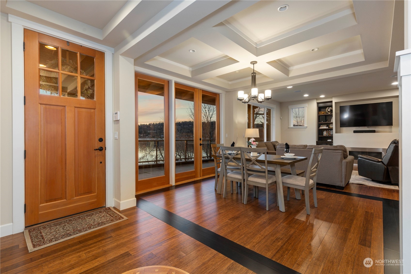 3318 Lake Washington Boulevard North Renton, WA 98056 - Photo 6 of 40 a view of a dining room with furniture window and wooden floor