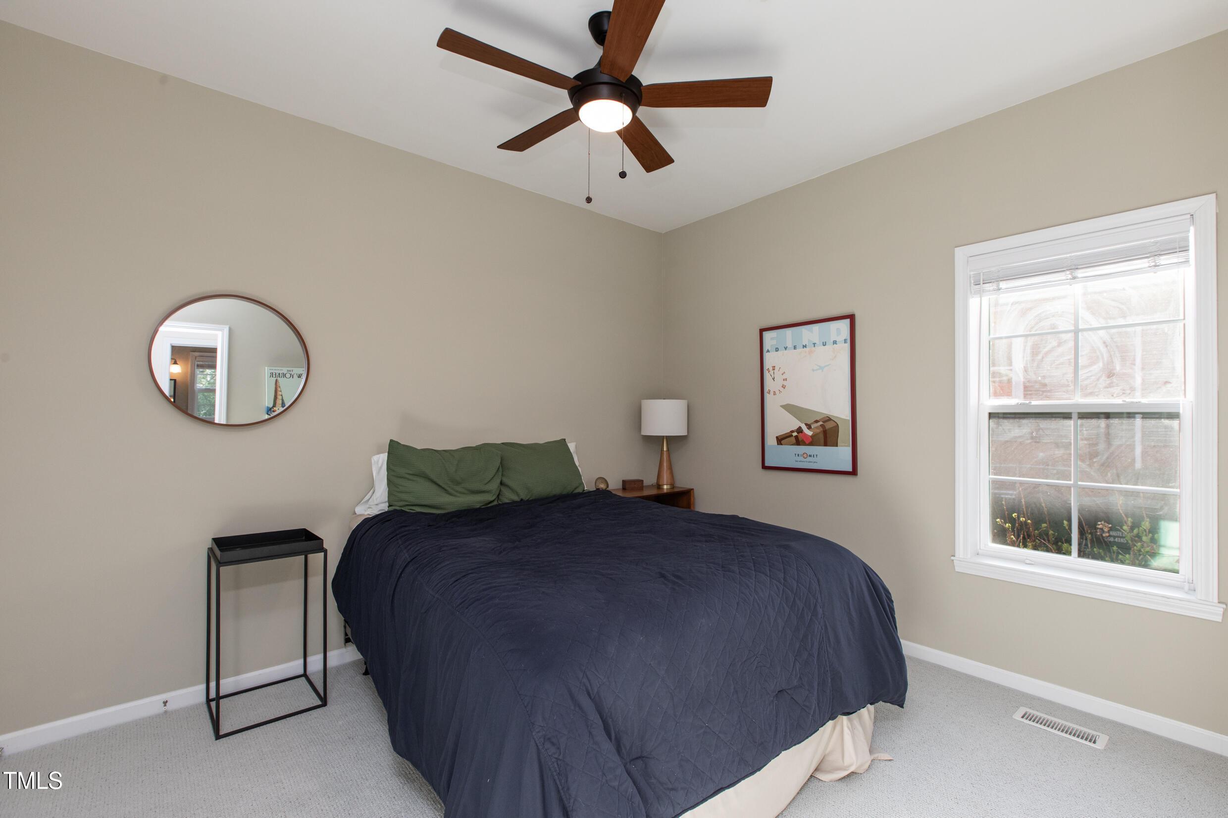 1208 Wall Street Durham, NC 27701 - Photo 13 of 16 a bedroom with a bed and a window