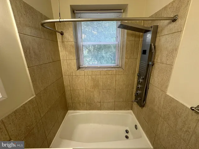 a bathroom with a tub