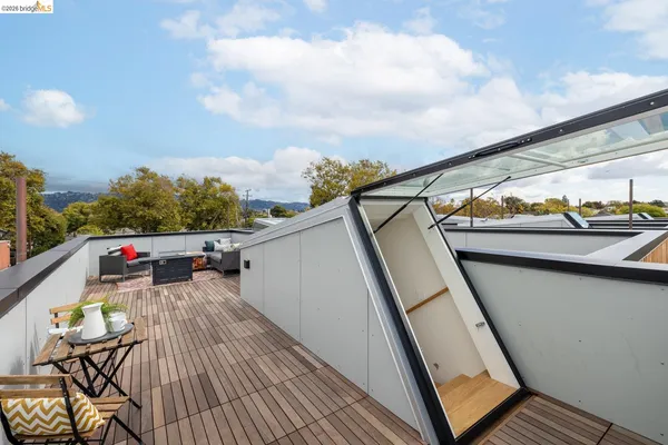 a terrace view with sitting space and garden view