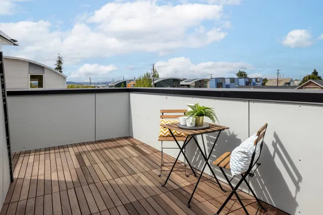 a view of a street with stairs
