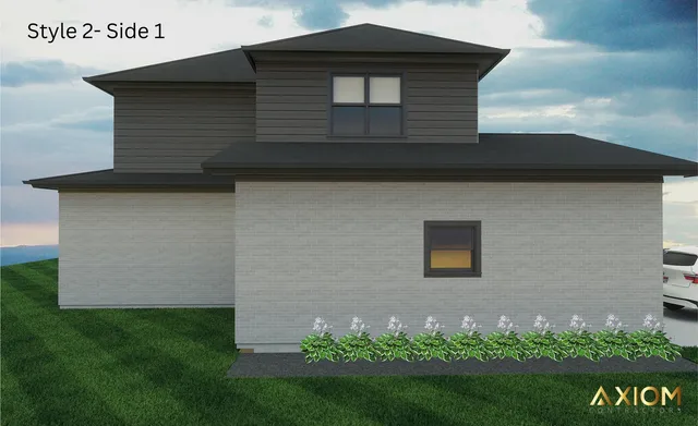 a front view of a house