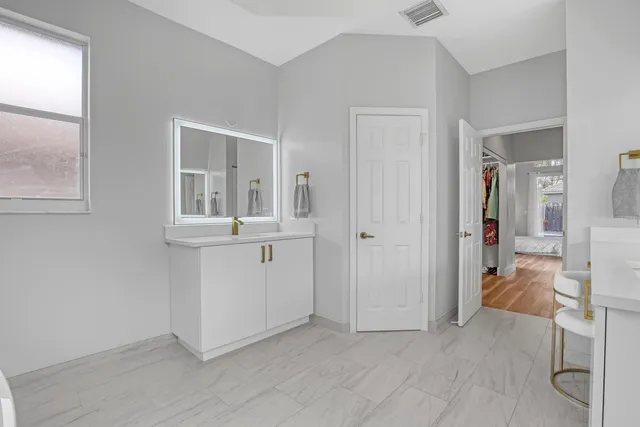 wooden floor and window in a room