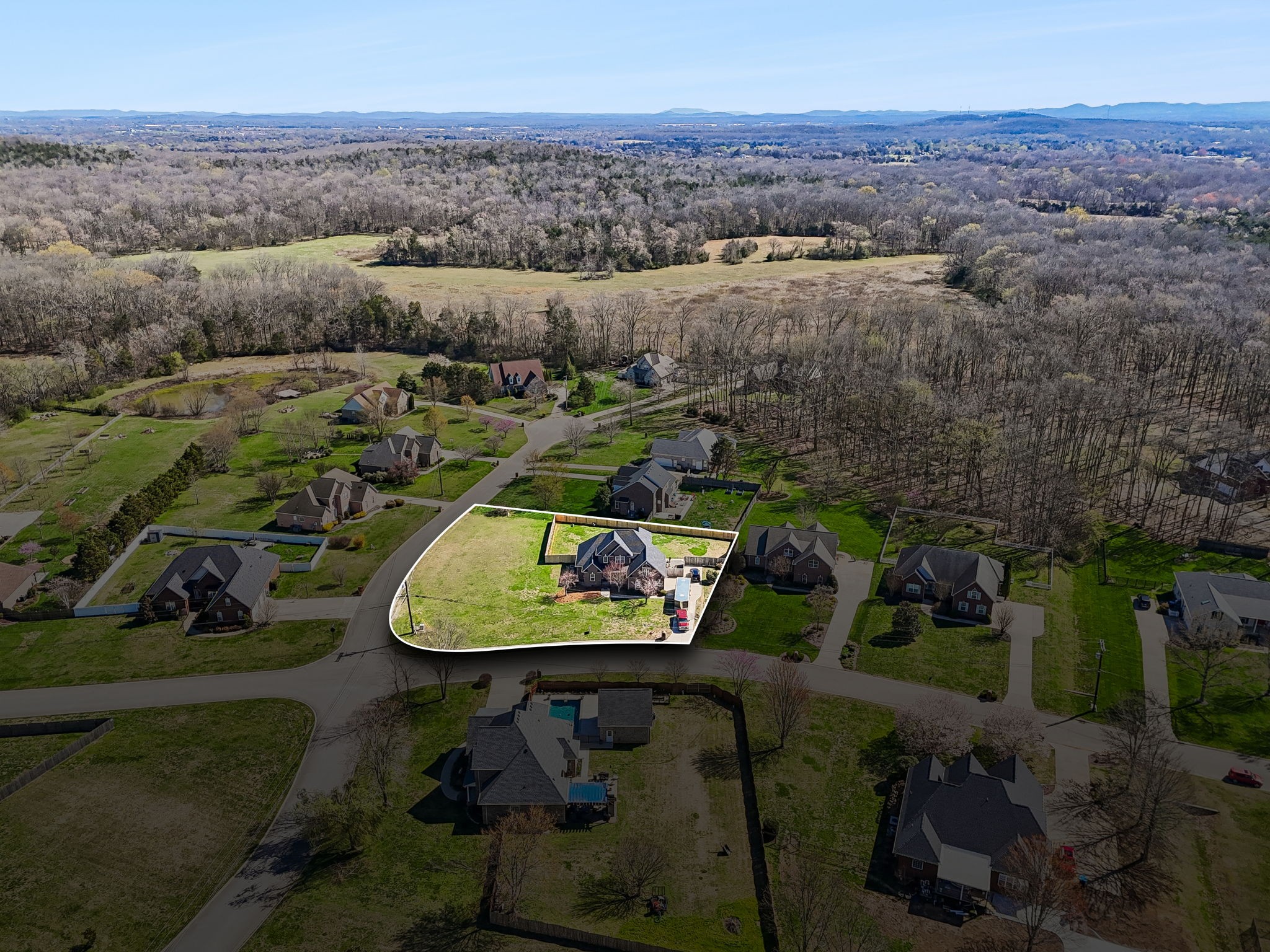 3918 Rowland Road Murfreesboro, TN 37128 - Photo 39 of 50 an aerial view of a house with a yard