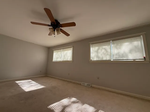 a view of a livingroom with a window