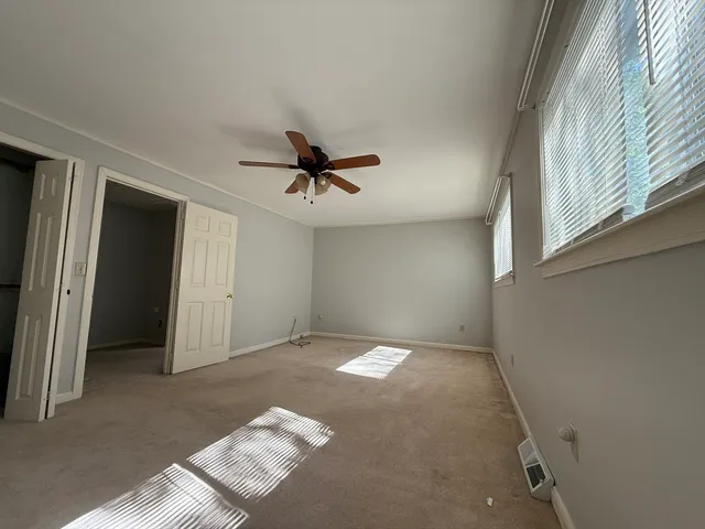 a view of a livingroom with a window
