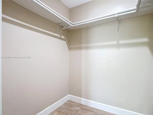 a view of small space with racks on the wall