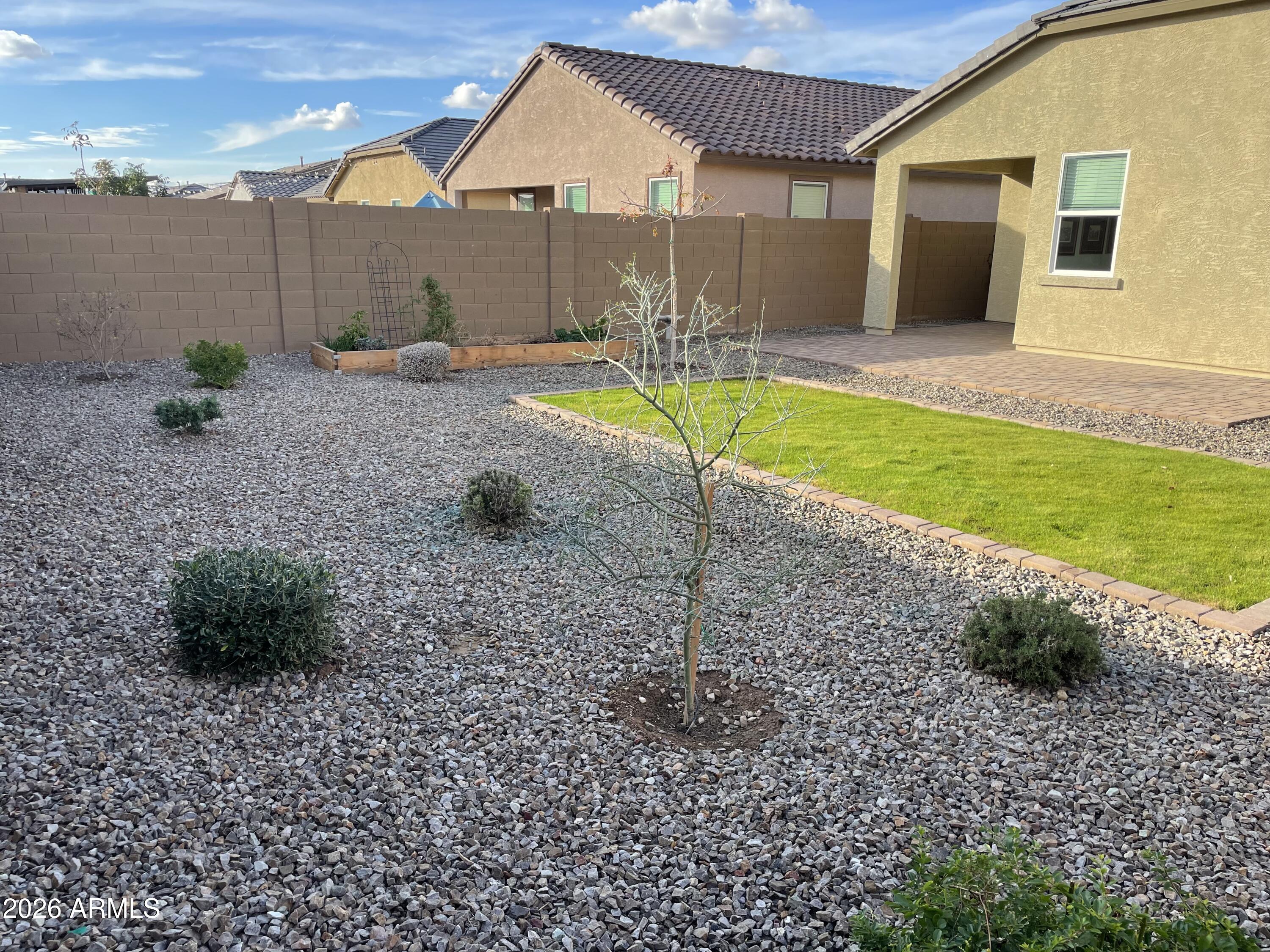 3009 East Riding Boot Way San Tan Valley, AZ 85140 - Photo 2 of 21 a view of a backyard with a garden