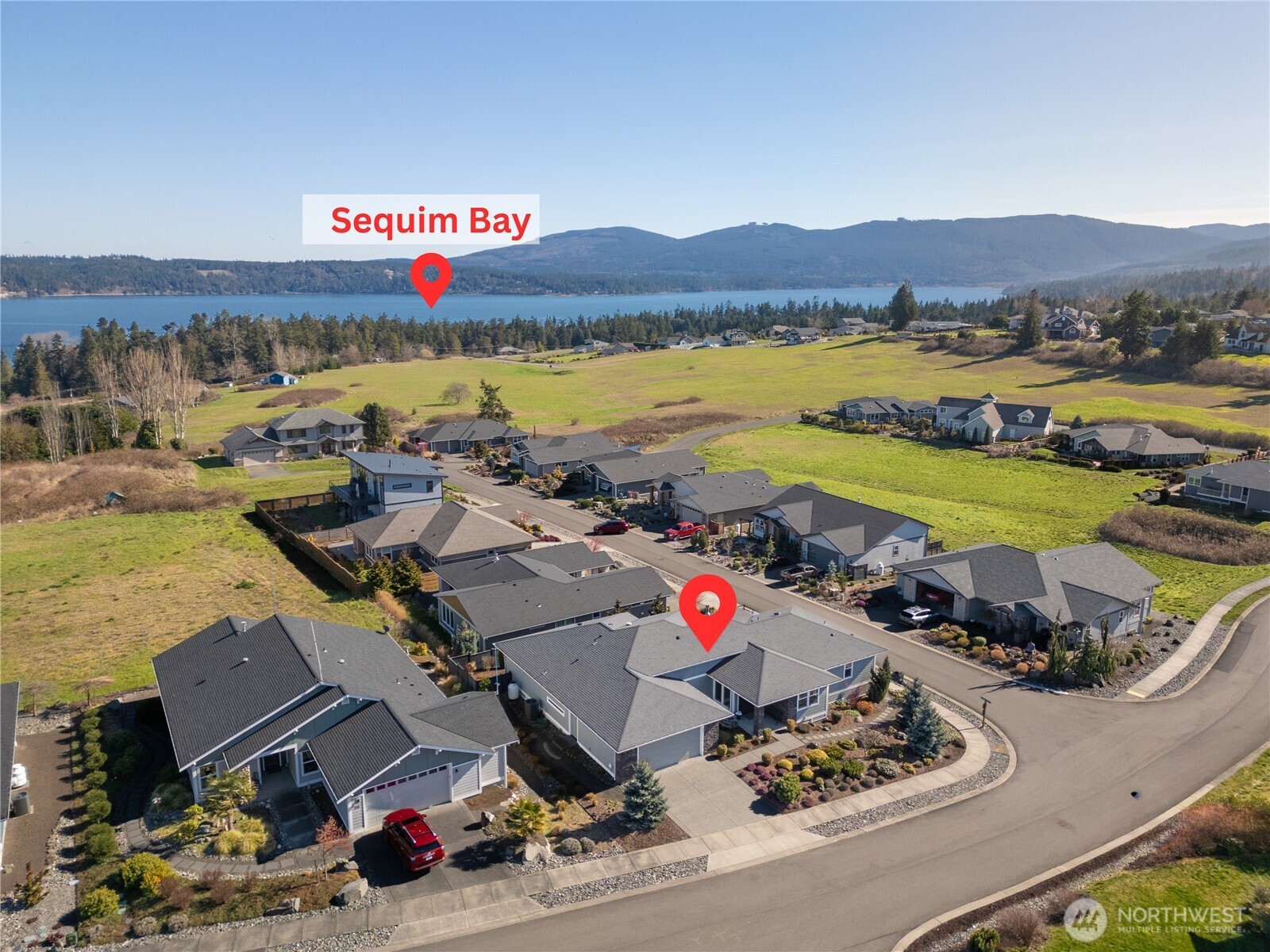 621 Jones Farm Road Sequim, WA 98382 - Photo 40 of 40 a view of a city with an ocean view