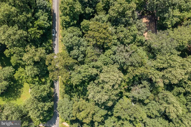 an aerial view of a houses with yard