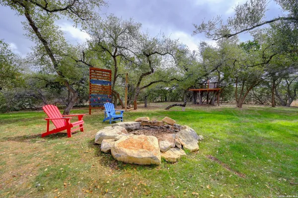 an outdoor space with garden view