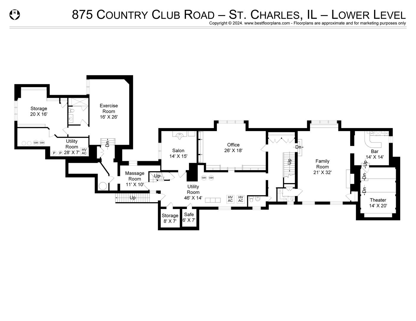 875 Country Club Road St. Charles, IL 60174 - Photo 93 of 96 a picture of a floor plan