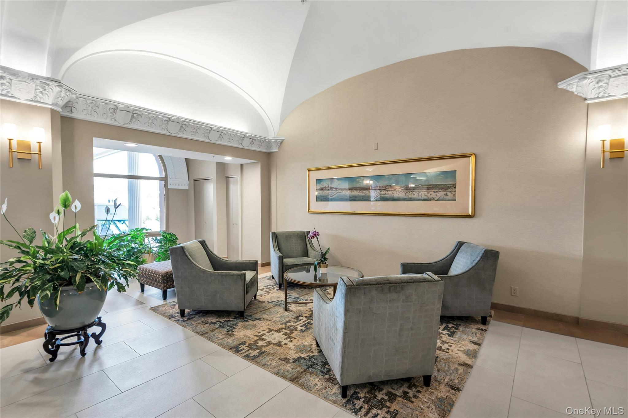 2 Richmond Road, Unit 5W Lido Beach, NY 11561 - Photo 7 of 42 Grand Lobby Entrance...Left of Concierge Desk; this lobby reflects the elegance of Lido Towers.