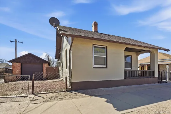 a front view of a house