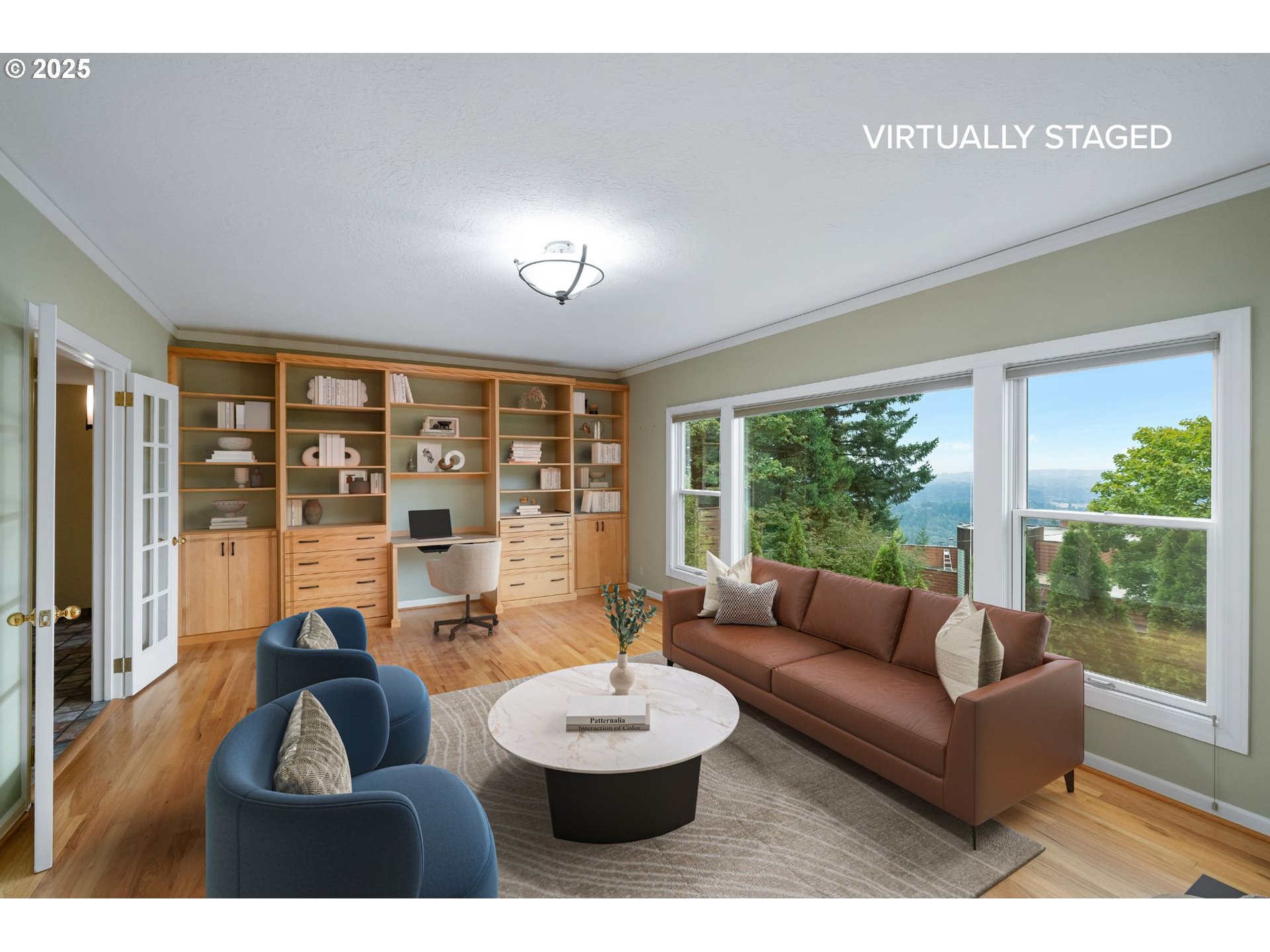 3250 Southwest Donner Way Court Portland, OR 97239 - Photo 20 of 48 a living room with furniture and a large window