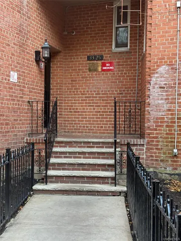 a view of a brick wall